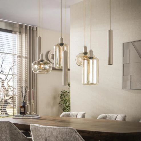 Tulsa 7-lichts Hanglamp Beige