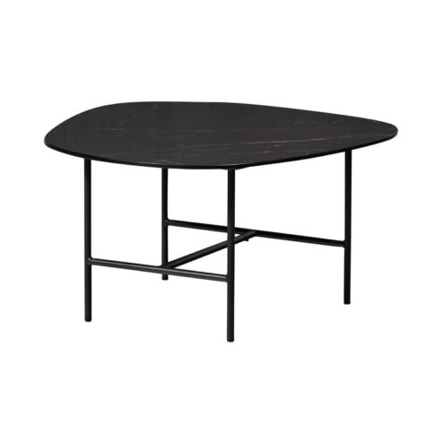 Vajen Salontafel organisch Zwart Marmerlook 70cm