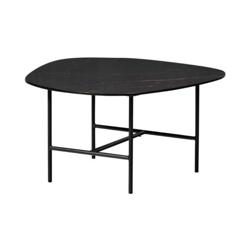 Vajen Salontafel organisch Zwart Marmerlook 70cm