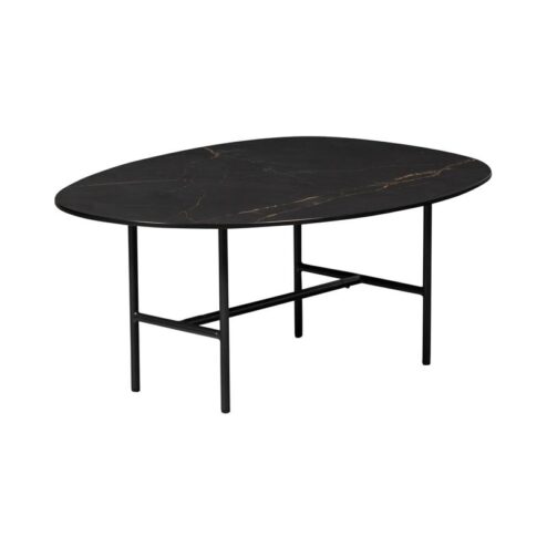 Vajen Salontafel organisch Zwart Marmerlook 80cm