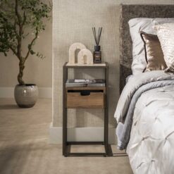 Valentina XS Nachtkastje 1 lade Keramiek Travertin 64cm