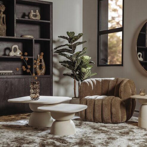 Verdi Fauteuil mocca stof