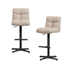 Vinny Draaibare Barstoel Boucle Zand