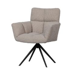 Vinny Draaistoel met Armleuning Boucle Zand