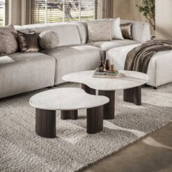 Vittoria Salontafel Aperto Set van 2 keramiek Bruin 102cm