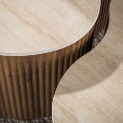 Vittoria Salontafel Medio Set van 2 keramiek Travertin 90cm