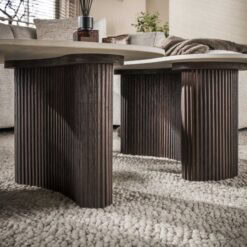 Vittoria Salontafel Organisch Set van 2 keramiek Travertin 88cm