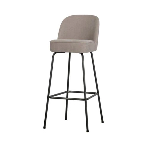 Vogue Barstoel Hoog Geweven Stof Zand