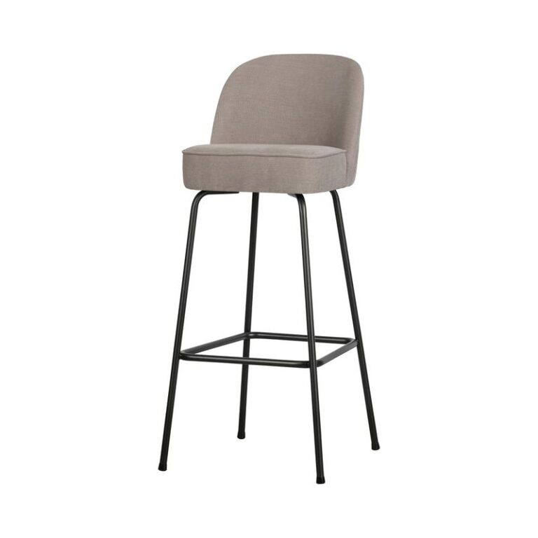 Vogue Barstoel Hoog Geweven Stof Zand