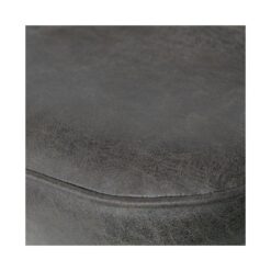 Vogue Barstoel Hoog Leer Zwart