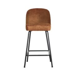 Vogue Barstoel Laag Leer Cognac