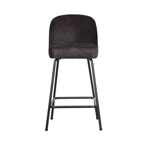 Vogue Barstoel Laag Leer Zwart