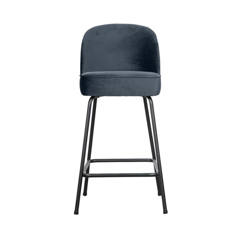 Vogue Barstoel Laag Velvet Blauw