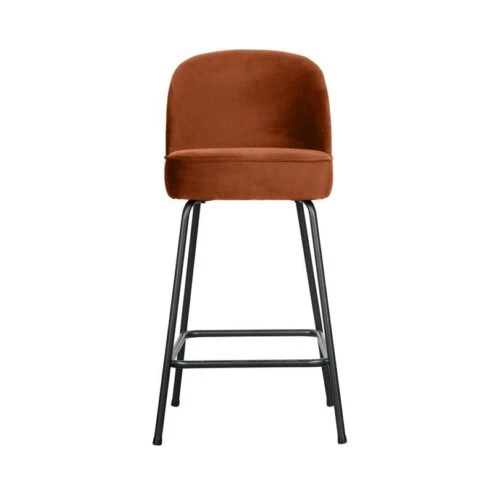 Vogue Barstoel Laag Velvet Roest