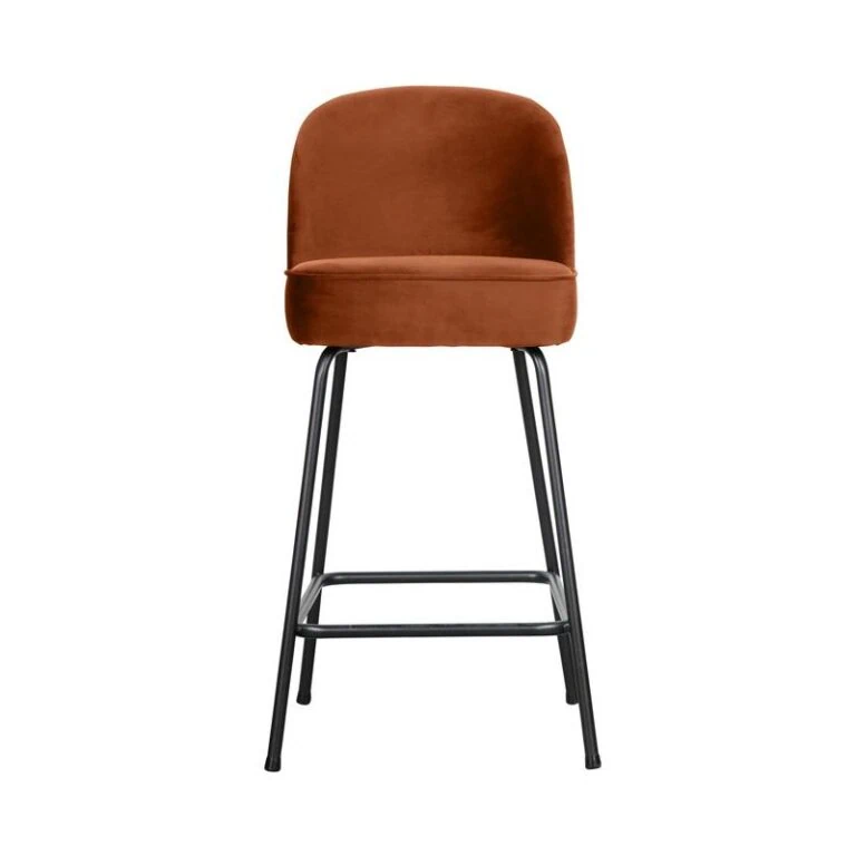 Vogue Barstoel Laag Velvet Roest