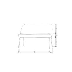 Vogue Eetkamerbank Geweven Stof Zand 120cm