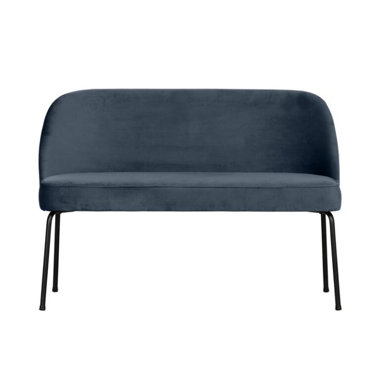 Vogue Eetkamerbank Velvet Blauw 120cm