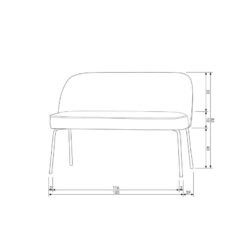 Vogue Eetkamerbank Velvet Donkergroen 120cm (2)