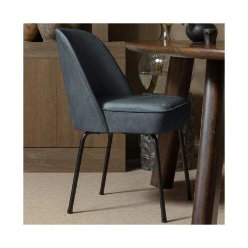 Vogue Eetkamerstoel Velvet Blauw