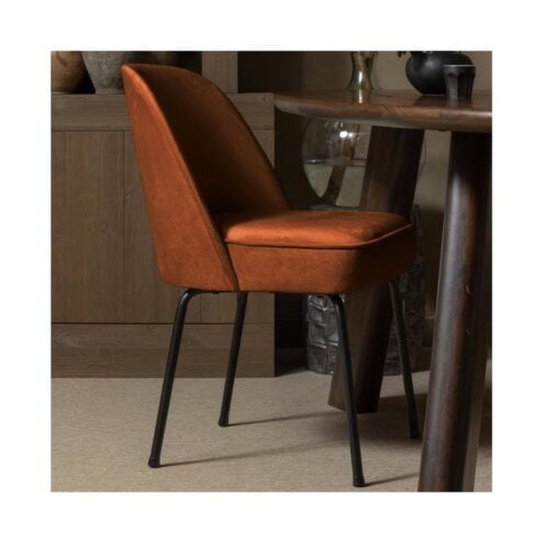 Vogue Eetkamerstoel Velvet Roest