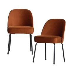 Vogue Eetkamerstoel Velvet Roest