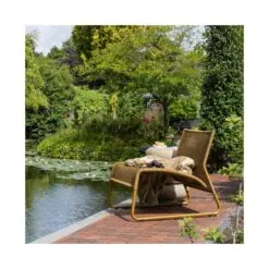 West Tuin Loungestoel Honinggeel