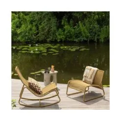 West Tuin Loungestoel Honinggeel