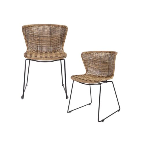 Wings Tuinstoel Naturel Set van 2