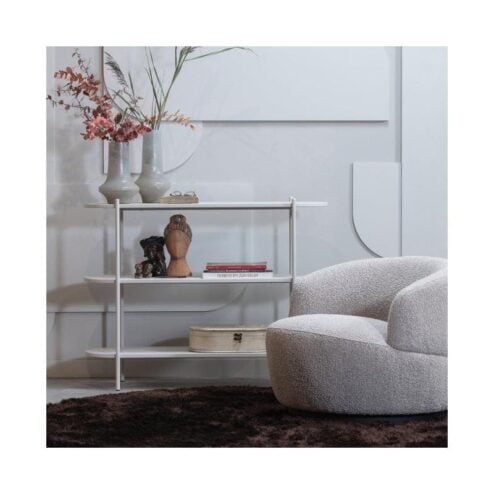 Woolly Draaifauteuil Boucle Naturel Melange