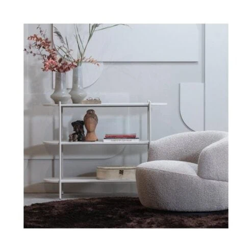 Woolly Draaifauteuil Boucle Naturel Melange