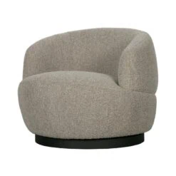 Woolly Draaifauteuil Boucle Naturel Melange
