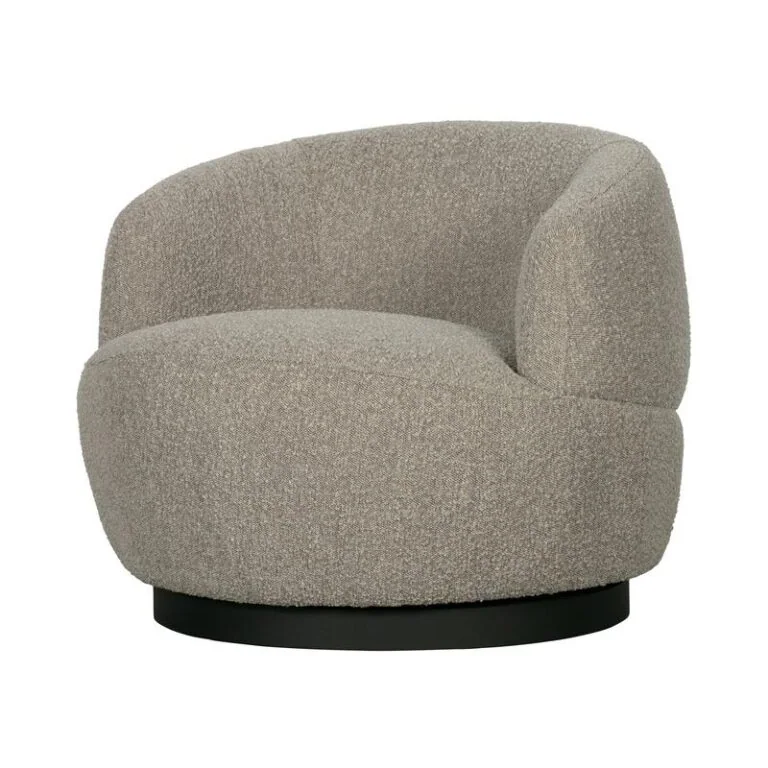 Woolly Draaifauteuil Boucle Naturel Melange