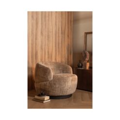 Woolly Draaifauteuil Chenille Zand