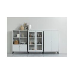 Xam Vitrinekast Grenen Wolkengrijs 100cm