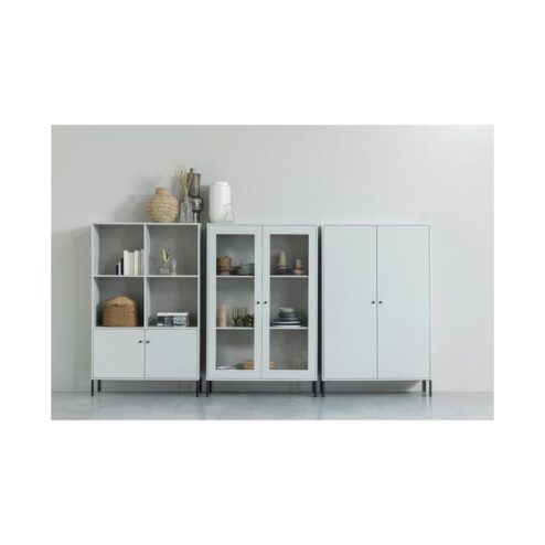 Xam Vitrinekast Grenen Wolkengrijs 100cm