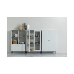 Xam Vitrinekast Grenen Wolkengrijs 100cm