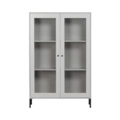 Xam Vitrinekast Grenen Wolkengrijs 100cm