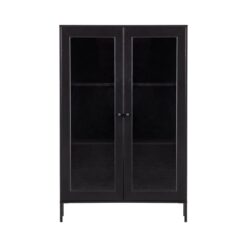 Xam Vitrinekast Grenen Zwart 100cm