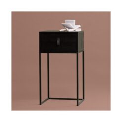 Zola Nachtkastje met Lade Zwart 40cm