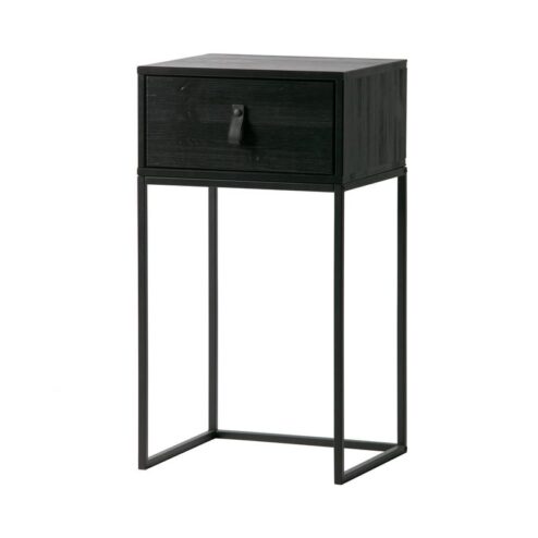 Zola Nachtkastje met Lade Zwart 40cm