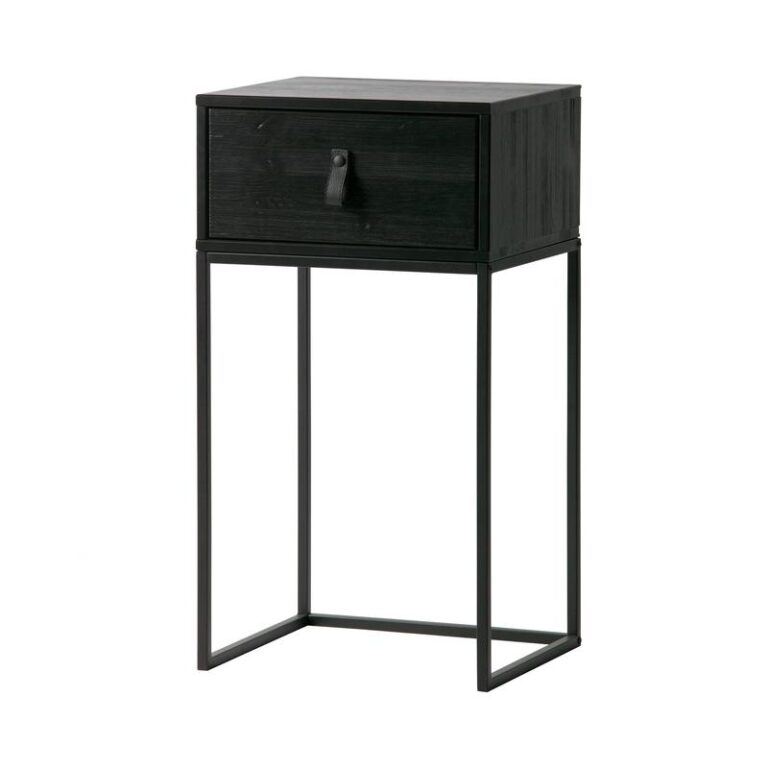 Zola Nachtkastje met Lade Zwart 40cm